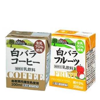 Amazon.co.jp: 白バラ コーヒー・フルーツ 200ml×各6本入 クール便 紙